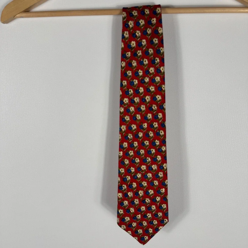 Brooks Brothers Makers Floral Silk Necktie Mens 58
